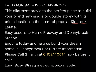 Land For Sale In Donnybrook